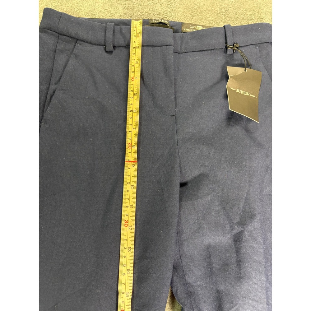 J.Crew Womens Kaya Straight Leg Dress Pants 2 Navy Blue Carreman Fabric - Picture 7 of 11